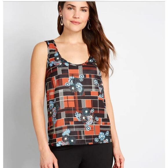 Modcloth At First Sight Sleeveless Blouse size xs - Picture 2 of 9